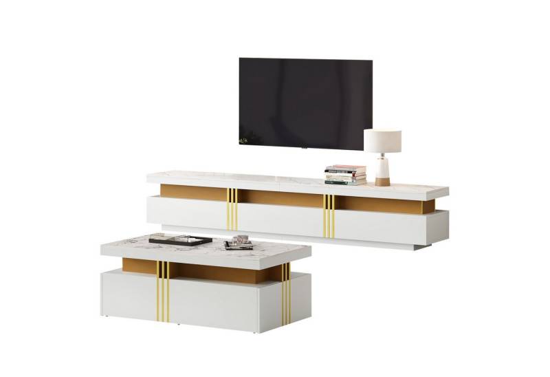 Gotagee TV-Schrank Wohnzimmerwandkombination Couchtisch + TV-Schrank multifunktionale Gotagee TV-Schrank Wohnzimmerwandkombination Couchtisch + TV-Schrank multifunktionale von Gotagee