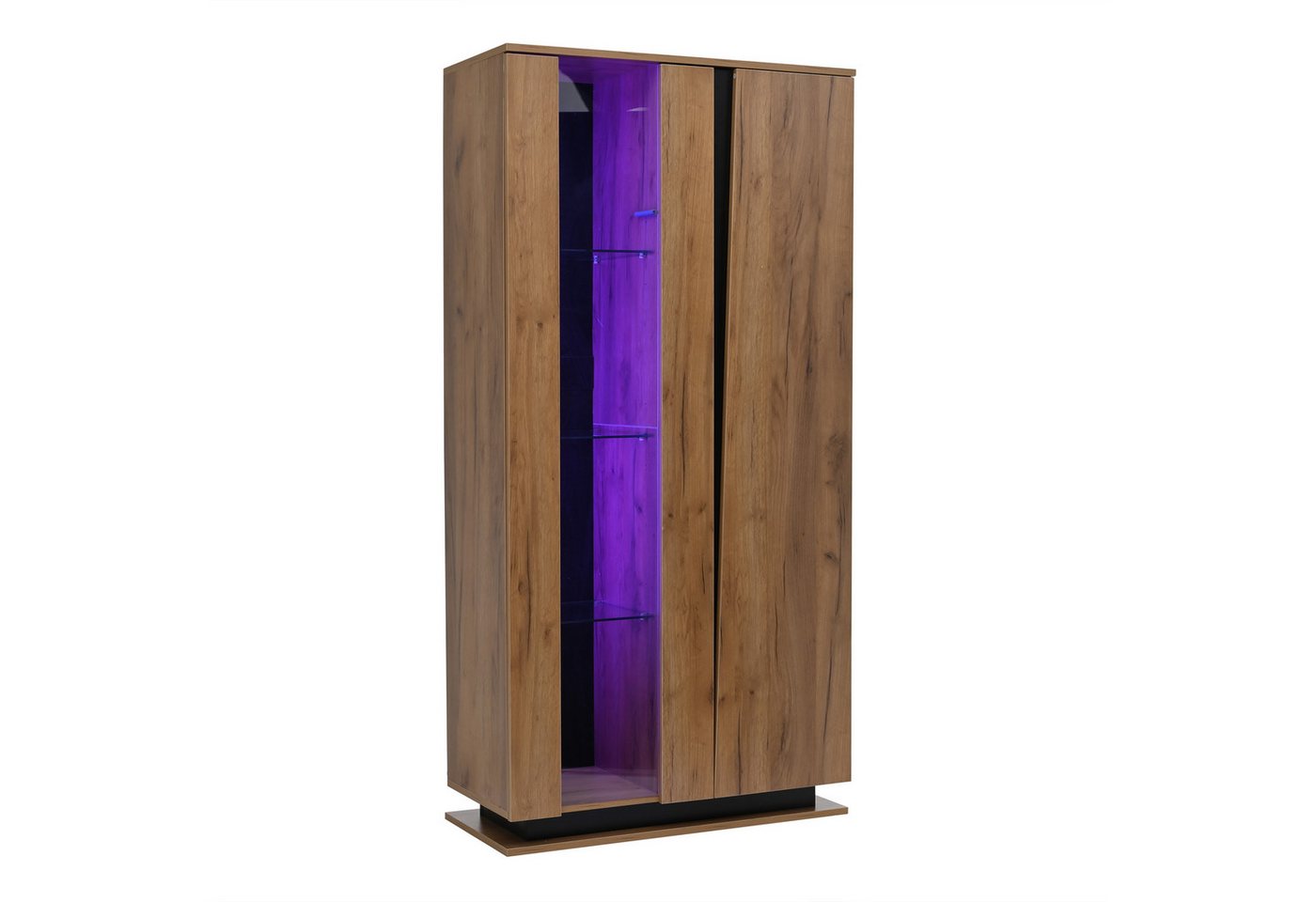 Gotagee Vitrine 160cm Vitrinenschränke Glastrennwänden Wohnzimmerschrank Hochschrank Vitrinenschrank mit 4 Fächern pro Schrank,Schranktüren aus Acryl von Gotagee