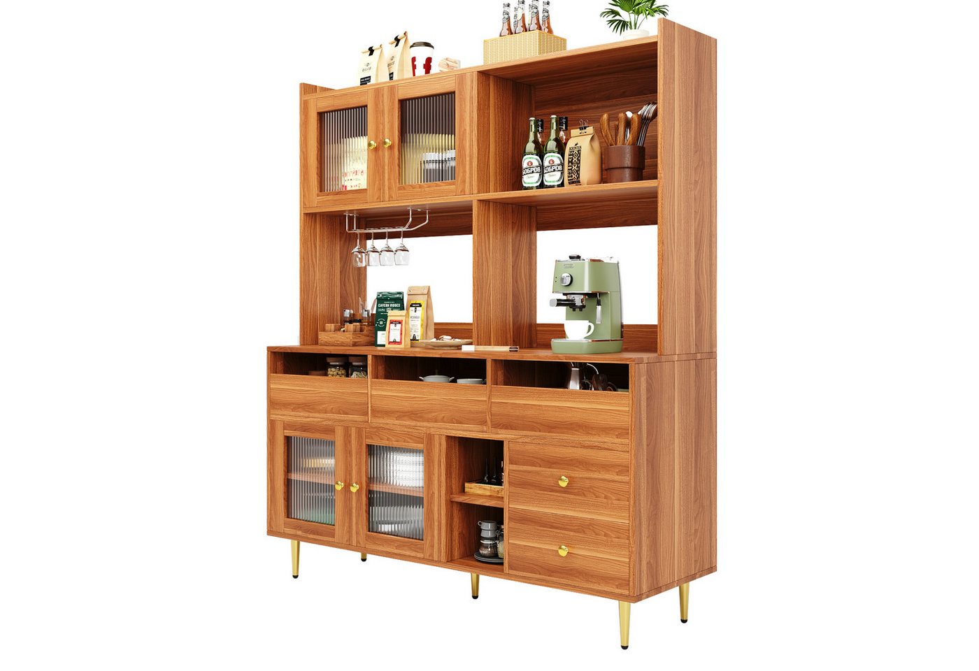 Gotagee Vitrine Restaurant-Hochschrank Schließfach Weinschrank Wohnzimmerschrank mehrschichtigem Stauraum Gotagee Vitrine Restaurant-Hochschrank Schließfach Weinschrank Wohnzimmerschrank mehrschichtigem Stauraum von Gotagee