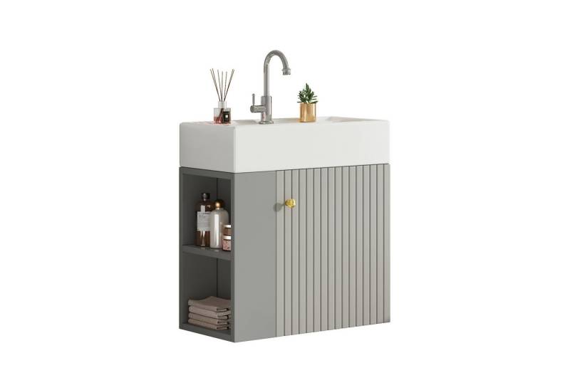 Gotagee Waschbecken Badezimmermöbel Waschtischunterschrank Badezimmerschrank Gästebadmöbel von Gotagee