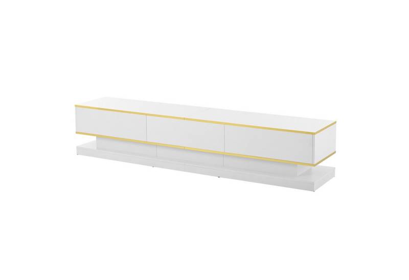 Gotagee Wohnzimmer-Set Hochglanz-TV-Ständer Couchtisch-Set Wohnzimmermöbel-Set 200cm TV-Tisch, Lowboard mit 3 Schubladen Standfernsehschrank von Gotagee
