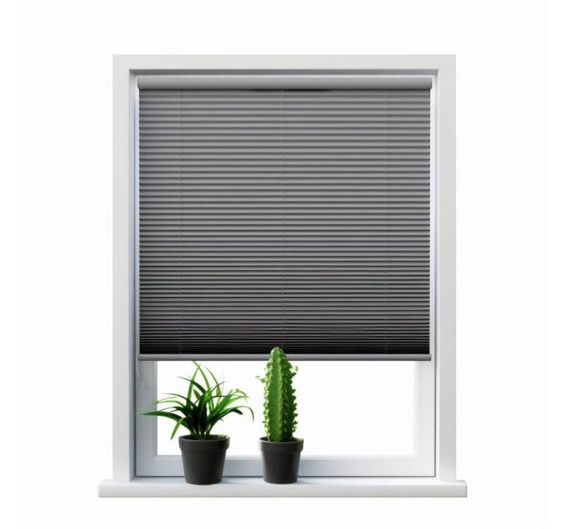 Gotagee Plisseerollo Plisseerollo Jalousien Bohrfrei Klemmfix halbtransparent Grau Rollo, lichtdurchlässig und für Türen, Fenster von Gotagee