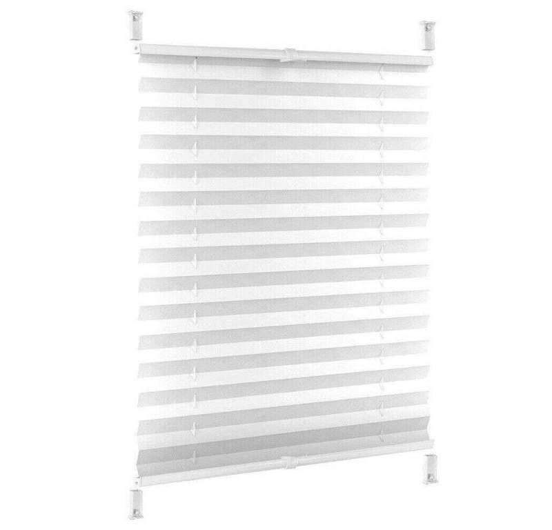 Gotagee Plisseerollo Plisseerollo Jalousien Bohrfrei Klemmfix halbtransparent Weiß Rollo, lichtdurchlässig und für Türen, Fenster von Gotagee