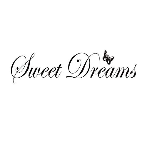 SNOMEL Sweet Dreams Wandaufkleber Wandtattoo,(58cm x 16cm) Dekorativer Vinylaufkleber Süße Träume Zitat für Inneneinrichtung Wohnzimmer, Schlafzimmer von Goter