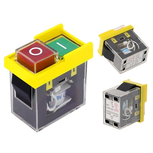 GothicBride Notausschalter Universal KJD6 5E4 250V 6A, Sicherheitsschalter Elektromagnetischer Schalter, Wasserdicht, Magnetisch, Maschinenschalter, Werkzeugschalter, Starttaste, Schutzklasse IP55 GothicBride Notausschalter Universal KJD6 5E4 250V 6A, Sicherheitsschalter Elektromagnetischer Schalter, Wasserdicht, Magnetisch, Maschinenschalter, Werkzeugschalter, Starttaste, Schutzklasse IP55 von GothicBride
