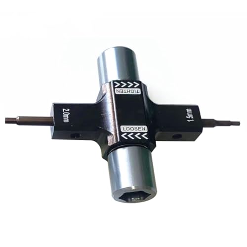 Gotoger M5 Quad-Schraubenschlüssel mit eingebautem Einweg-Lager-Werkzeug, 1,5 mm/2 mm Schraubendreher, Propellermotor für RC FPV-Renndrohne, langlebig, einfache Installation, einfach zu bedienen von Gotoger