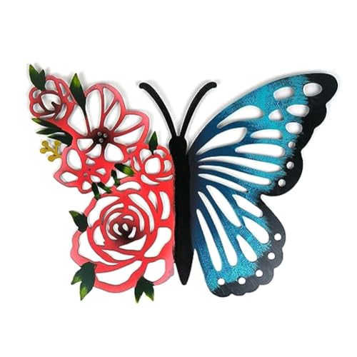 Gotoger Metall-Schmetterlings-Wanddekoration – Schmetterlinge, Kunst-Hängeskulptur für Zuhause, Schlafzimmer, Wohnzimmer, Büro, Einfach zu Verwenden, 40,5 X 30,4 cm von Gotoger