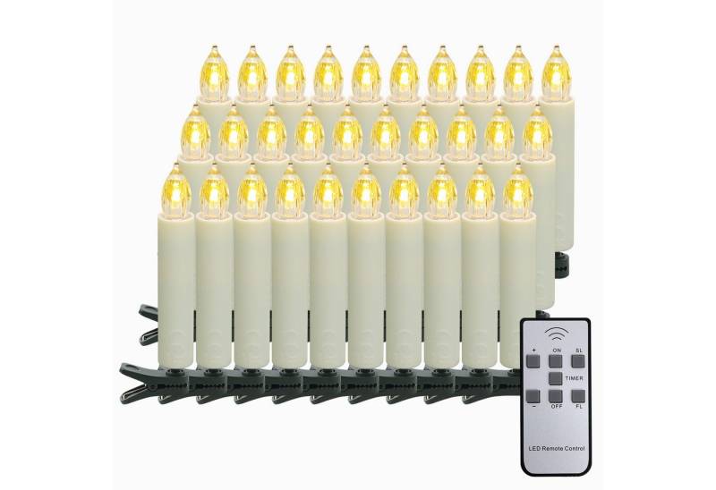 Gotoll LED-Christbaumkerzen LZ20-40 20-40er LED Kerzen mit Clip und Fernbedienung, 6-Stunden-Timer Weihnachtskerzen kabellos Weihnachtsbaumkerzen Gotoll LED-Christbaumkerzen LZ20-40 20-40er LED Kerzen mit Clip und Fernbedienung, 6-Stunden-Timer Weihnachtskerzen kabellos Weihnachtsbaumkerzen von Gotoll