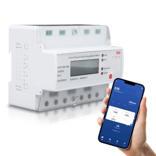 3 phasen 100A 380V AC Drehstromzähler Smart Meter LCD Digitaler Stromzähler WiFi mit Messen Sie Momentangrößen wie Gesamtstromverbrauch, Spannung, Strom, Leistung, verfügbaren Strom usw. von Gotrain