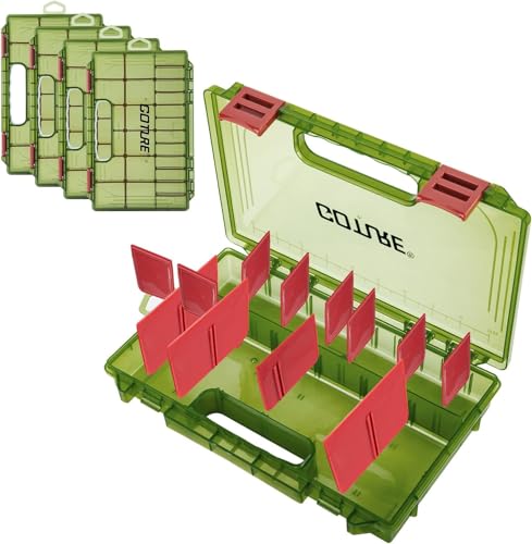 Goture Verdickte Köderbox Angeln 3600 - Transparente Angelbox mit Messlineal, Verstellbaren Trennwänden & Rutschfesten Doppelverschlüssen für Angelzubehör | Ergonomischer Griff (Option) von Goture
