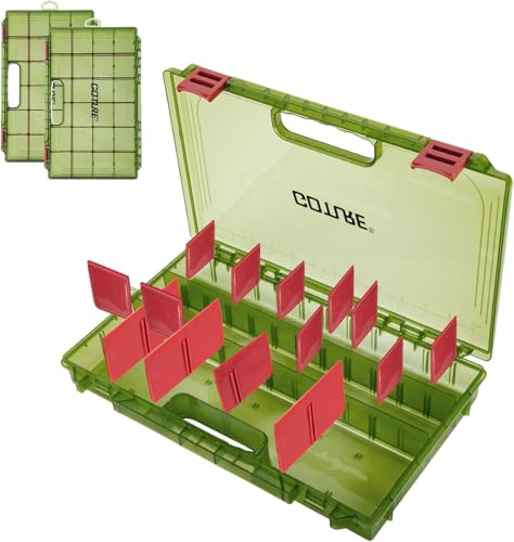 Goture Verdickte Köderbox Angeln 3700 - Transparente Angelbox mit Messlineal, Verstellbaren Trennwänden & Rutschfesten Doppelverschlüssen für Angelzubehör | Ergonomischer Griff (Option) von Goture