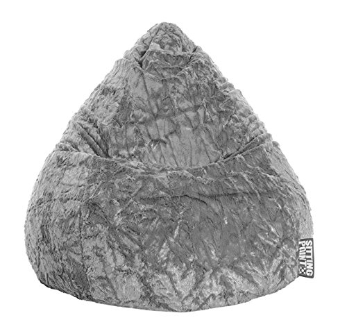 SITTING POINT only by MAGMA Sitzsack Fluffy XL ca. 220 Liter Mittelgrau von SITTING POINT only by MAGMA