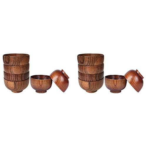 Goufride 12 Stück Holzschalen Serviergeschirr für Reis, Suppe, Dip, Kaffee, Tee, Dekoration, Holzsalatschüssel, Küchenbesteck-Set Goufride 12 Stück Holzschalen Serviergeschirr für Reis, Suppe, Dip, Kaffee, Tee, Dekoration, Holzsalatschüssel, Küchenbesteck-Set von Goufride