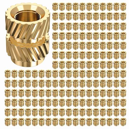 Goufride 1200 StüCk M3X5.7-OD4.6 Gewinde RäNdel Messing mit Gewinde Set HitzebestäNdige Einbettung Mutter für 3D Drucker von Goufride