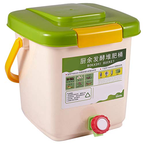 Goufride 12L Kompost BehäLter Recyceln Composter BelüFteter Kompost BehäLter PP Organisch Hausgemacht MüLl Eimer Eimer KüChe Garten Lebensmittel MüLl Eimer von Goufride
