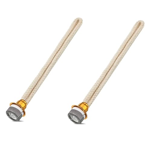 Goufride 2 STÜCKE Langlebiger ErsatzduftöLlampendocht Katalytischer Diffusor Aromatherapie 14,4 cm Gold + Beige von Goufride