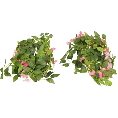 Goufride 2Pcs 7Ft/Pcs KüNstliche Wisteria Vine, Blumengirlande Wisteria Vine Rattan HäNgende Blumen für Outdoor-Zeremonie,Rosa Goufride 2Pcs 7Ft/Pcs KüNstliche Wisteria Vine, Blumengirlande Wisteria Vine Rattan HäNgende Blumen für Outdoor-Zeremonie,Rosa von Goufride