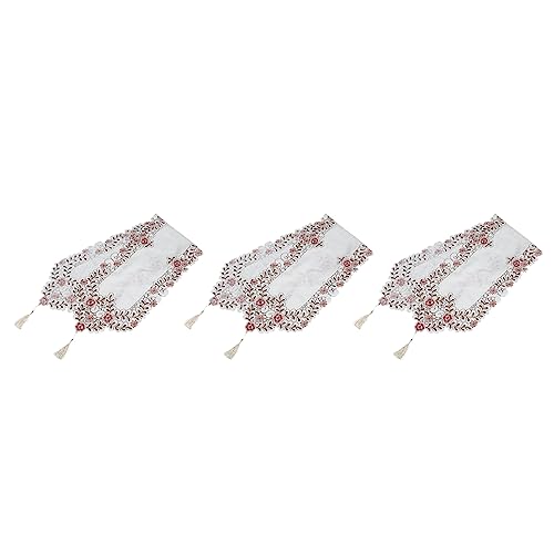Goufride 3X Neu Tischlaeufer Bestickt Blumen Tischdecke Muster: 1 Groesse: 40 x 150cm von Goufride