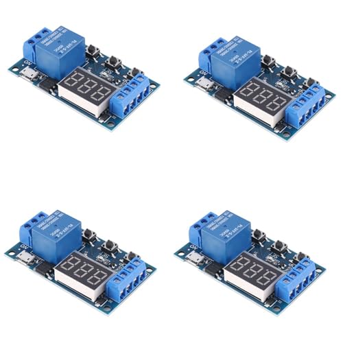 Goufride 4X -521 Digitale Zeit VerzöGerung 1 Wege Relais Trigger Zyklus Timer VerzöGerungs Schalter Platinen Timing von Goufride