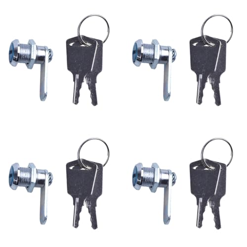Goufride 4X Cam Lock Schreibtischschublade Schloss 16MM + 8 Keys fuer Arcade Schrank Mailbox File Cabinet von Goufride