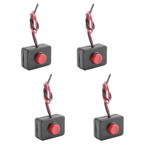 Goufride 4X DC 12V2A Klebstoffbasis Drucktaste Kurzzeitig Umgeschaltete Schalter fuer Automobile von Goufride