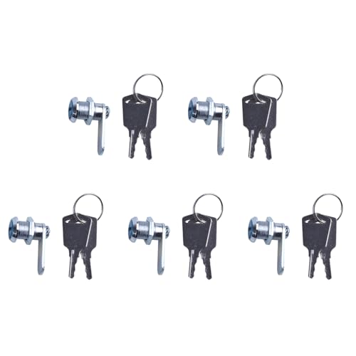 Goufride 5X Cam Lock Schreibtischschublade Schloss 16MM + 10 Keys fuer Arcade Schrank Mailbox File Cabinet von Goufride