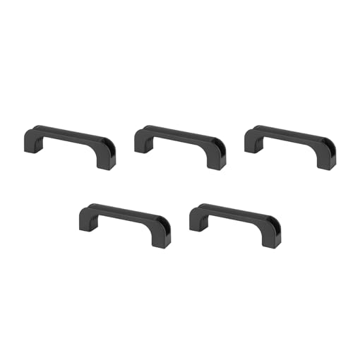Goufride 5X Tuer Kabinett Kunststoff Schwarzer Rechteckiger Stossgriff 5.2 von Goufride