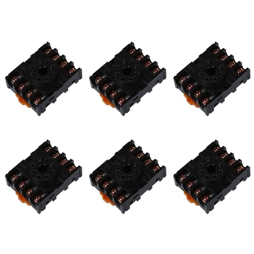 Goufride 6X 8-Polig 8-Pin PF083A Relais Sockel PF083A - Schwarz Goufride 6X 8-Polig 8-Pin PF083A Relais Sockel PF083A - Schwarz von Goufride