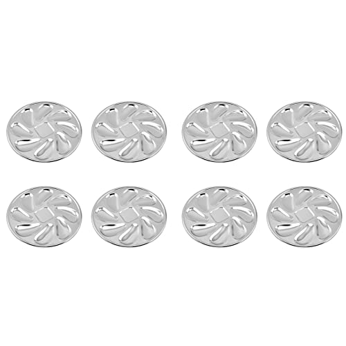 Goufride Austernteller aus Edelstahl, Muschelform, Austernbehälter mit 8 Schlitzen für Austernsauce, 8 Stück von Goufride