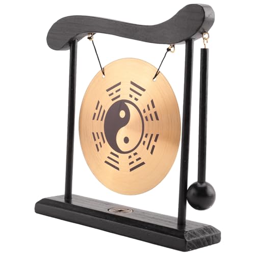 Goufride Desktop Gong - Feng Shui Tischgong Aus Messing mit Ständer und Schlägel, Dekoratives Chinesisches Wohnaccessoire Von Hoher Qualität, Einfach zu Verwenden und mit Den Acht Trigrammen Verziert. Goufride Desktop Gong - Feng Shui Tischgong Aus Messing mit Ständer und Schlägel, Dekoratives Chinesisches Wohnaccessoire Von Hoher Qualität, Einfach zu Verwenden und mit Den Acht Trigrammen Verziert. von Goufride