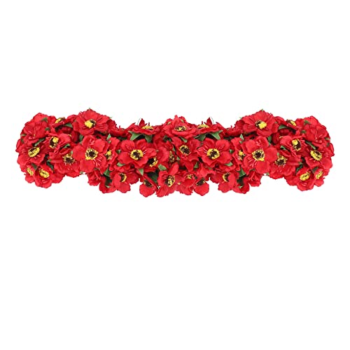 Goufride High Qualität Seidenmohn Kamelie 5 cm 60 Teile/Los Klatschmohn Hand Made Kleine Hochzeitsdekoration (Rot) von Goufride