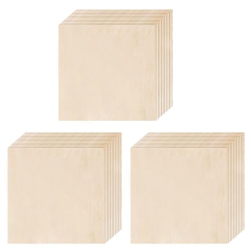 Goufride Lindenholzplatten, 36er-Pack, 36 X 36 X 1/8 Sperrholzplatten, 3 mm Lindenholz zum Laserschneiden, Lasergravurrohlinge, Zeichnen Goufride Lindenholzplatten, 36er-Pack, 36 X 36 X 1/8 Sperrholzplatten, 3 mm Lindenholz zum Laserschneiden, Lasergravurrohlinge, Zeichnen von Goufride