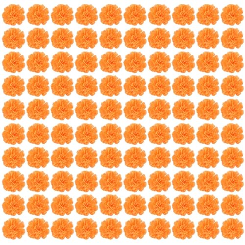 Goufride Ringel Blumen Blumen KöPfe Bulk, 100 StüCke KöPfe für Girlanden, Seiden Ringel Blumen GefäLschte Blumen, Orange Goufride Ringel Blumen Blumen KöPfe Bulk, 100 StüCke KöPfe für Girlanden, Seiden Ringel Blumen GefäLschte Blumen, Orange von Goufride