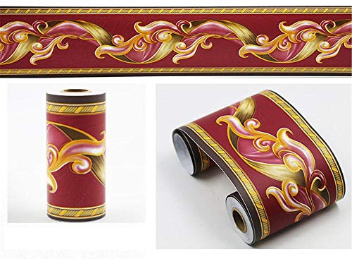 GouieRylin TapetenbordüRe BordüRe Selbstklebend Zum Aufkleben FüR Wohnzimmer KüChe Badezimmer Abnehmbare Wasserdicht Bodenleiste Pvc Dekorative BordüRe Rote Vintage-Rebe 10cm X 900cm GouieRylin TapetenbordüRe BordüRe Selbstklebend Zum Aufkleben FüR Wohnzimmer KüChe Badezimmer Abnehmbare Wasserdicht Bodenleiste Pvc Dekorative BordüRe Rote Vintage-Rebe 10cm X 900cm von GouieRylin