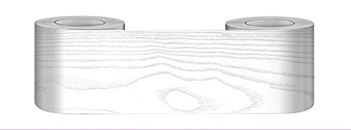 GouieRylin TapetenbordüRe BordüRe Selbstklebend Zum Aufkleben FüR Wohnzimmer KüChe Badezimmer Abnehmbare Wasserdicht Bodenleiste Pvc Dekorative BordüRe Silbersandelholz 5cm X 500cm von GouieRylin