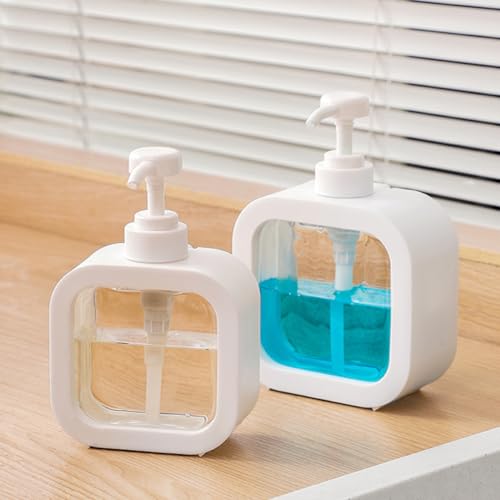 Seifenspender 2 Stück Duschgelspender, 500ml Weiß Pumpspender für Dusche Klarem Kunststoff Shampoo Flaschen, Soap Duschgel Spüli Spender für Küche Seifenspender 2 Stück Duschgelspender, 500ml Weiß Pumpspender für Dusche Klarem Kunststoff Shampoo Flaschen, Soap Duschgel Spüli Spender für Küche von Goujfol