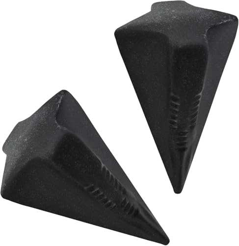 Goulifan 2 Stück Holzspalter Diamantförmiger 4-seitiger Holzspaltkeil, 1,6 kg Keil Holzspaltkeil Spaltgranate Holzspalter Schwarz Fällkeil, solide & sicher von Goulifan