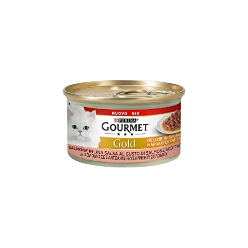 Gourmet Gold Delizie in Sauce, Nassfutter für Katzen mit Lachs, 85 g Gourmet Gold Delizie in Sauce, Nassfutter für Katzen mit Lachs, 85 g von Gourmet