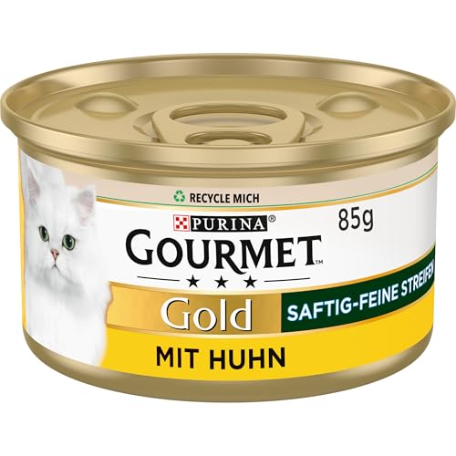Gourmet Gold Saftig-feine Streifen, Katzenfutter nass, mit Huhn, 12er Pack (12 x 85g) Gourmet Gold Saftig-feine Streifen, Katzenfutter nass, mit Huhn, 12er Pack (12 x 85g) von GOURMET