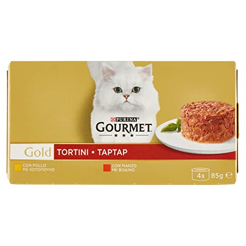 Purina Gourmet Gold Feuchtfutter für Katzen, Fleisch mit Huhn und Rind, 4 x 85 g Purina Gourmet Gold Feuchtfutter für Katzen, Fleisch mit Huhn und Rind, 4 x 85 g von Gourmet