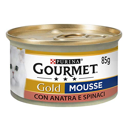 GOURMET Gold Nassfutter für Erwachsene Katzen Mousse mit Ente und Spinat, 24 Dosen à 85 g GOURMET Gold Nassfutter für Erwachsene Katzen Mousse mit Ente und Spinat, 24 Dosen à 85 g von Gourmet