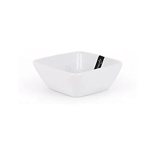 Set mit 4 weißen Porzellanmuttern für Snacks, Deckel Pica-Pica Schüsseln, 10 x 10 x 4 cm, 14810B von Gourmet