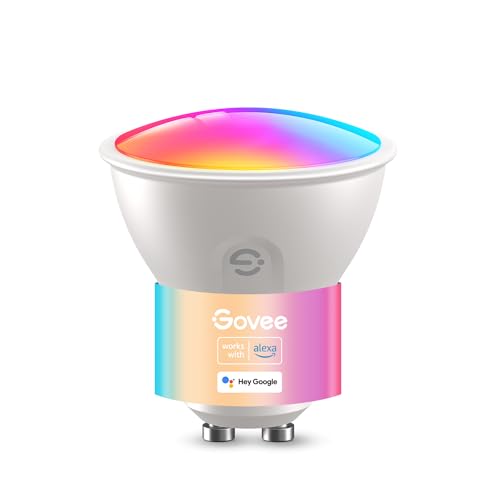Govee Glühbirne GU10 LED RGBWW, Smarte Glühbirne Funktioniert mit Matter, Alexa, Google Home, 400LM WLAN LED Lampe Dimmbare Farbwechsel, 56 Szenen, Smart Bulb GU10 Synchronisierung mit Musik 1 Packung von Govee