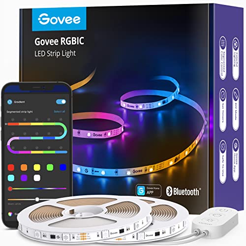 Govee LED Strip, RGBIC LED Streifen 20m, Musik Sync, Segmentcontrol, Farbwechsel, 64 Szenenmodus, Steuerbar via App, für Party, Zuhause, Schlafzimmer, TV, 2 Rollen von 10M von Govee