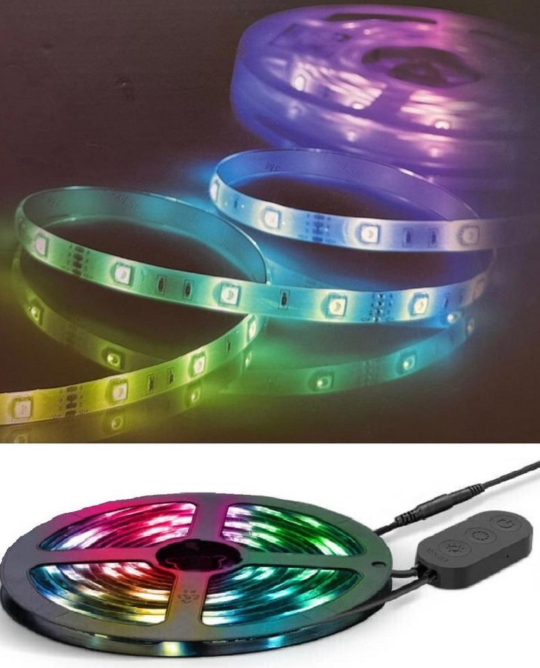 Govee LED Stripe MINGER LED Strip 5m RGB LED Streifen, Farbwechsel Band IR mit APP BT von Govee