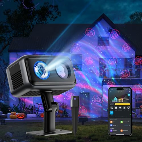 Govee Outdoor Sternenhimmel Projektor, RGBW-Dreifarben-Laserprojektor mit 50+ Szenenmodi für alle Festivals, Smart IP65 Wasserdicht Aurora Projektor, Funktioniert mit Alexa, Matter, Google Assistant Govee Outdoor Sternenhimmel Projektor, RGBW-Dreifarben-Laserprojektor mit 50+ Szenenmodi für alle Festivals, Smart IP65 Wasserdicht Aurora Projektor, Funktioniert mit Alexa, Matter, Google Assistant von Govee