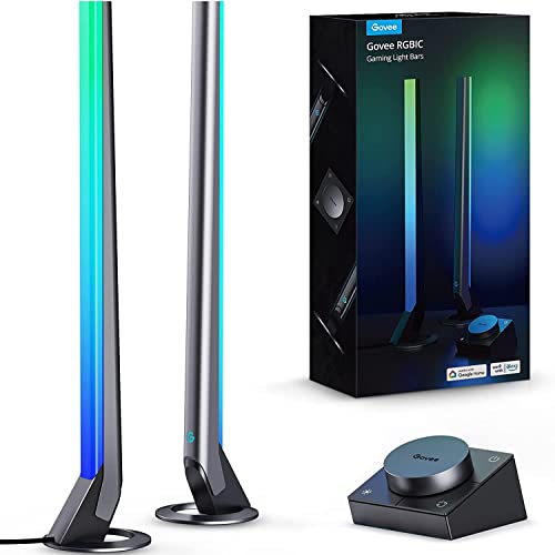 Govee RGBIC Gaming Lightbar für PC mit Desktop-Controller, 42cm Wi-Fi LED Light bar Musiksync für TV und Monitor, und 60+ Szenenmodi, kompatibel mit Alexa und Google Assistant, App-Steuerung von Govee