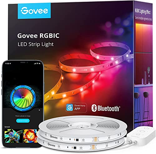 Govee RGBIC LED Strip 20m, LED Streifen mit Segmentcontrol, Musik Sync, 64 Szenenmodus, Steuerbar via App-Steuerung,Farbwechsel, Geeignet für Zuhause Schlafzimmer, 2 Rollen von 10M von Govee