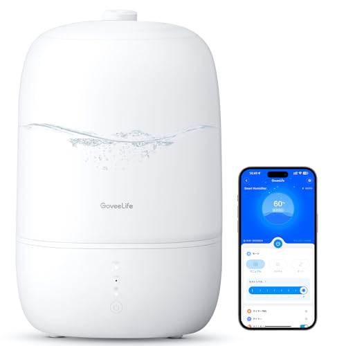 GoveeLife Ultraschall Luftbefeuchter Schlafzimmer, 3L Top-Fill Humidifier mit Duft Diffusor und Nachlicht bis zu 25H, BPA-Frei, 24dB Leise Klein Raumluftbefeuchter für Baby, Kinderzimmer, Pflanzen von GoveeLife