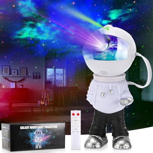 Gowkeey LED Astronaut Sternenhimmel Projektor, Spaceman Galaxy Star Nachtlicht, Astronaut Projektor, LED Projektorlampe für Kinder und Erwachsene Schlafzimmer Heimkino Party Haus von Gowkeey